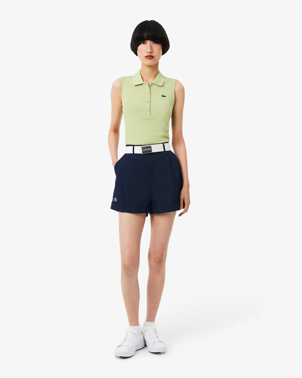 BERMUDA DE MUJER LACOSTE BOTTOMS NAVY