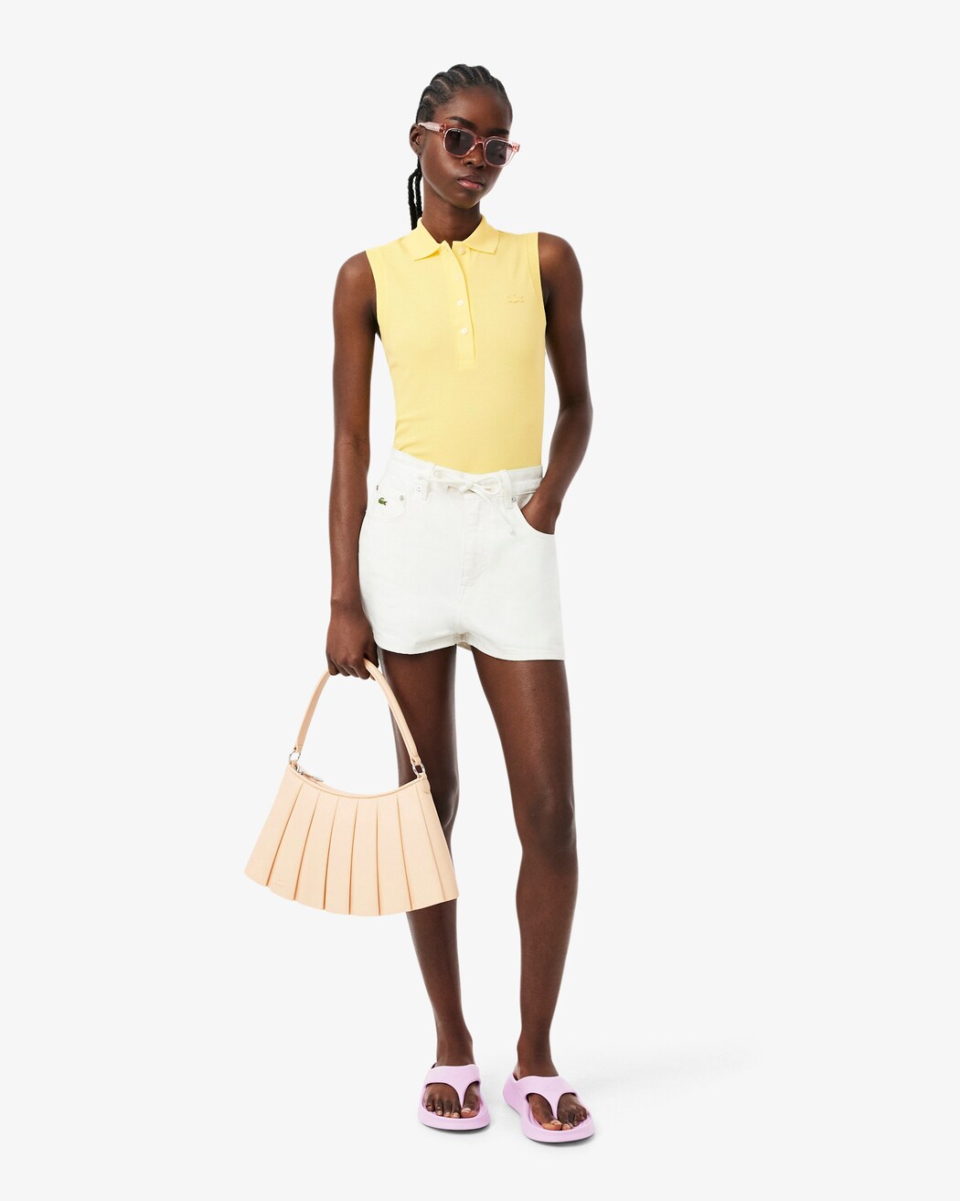 POLO DE MUJER LACOSTE CLASSIC PIQUE AMARILLO