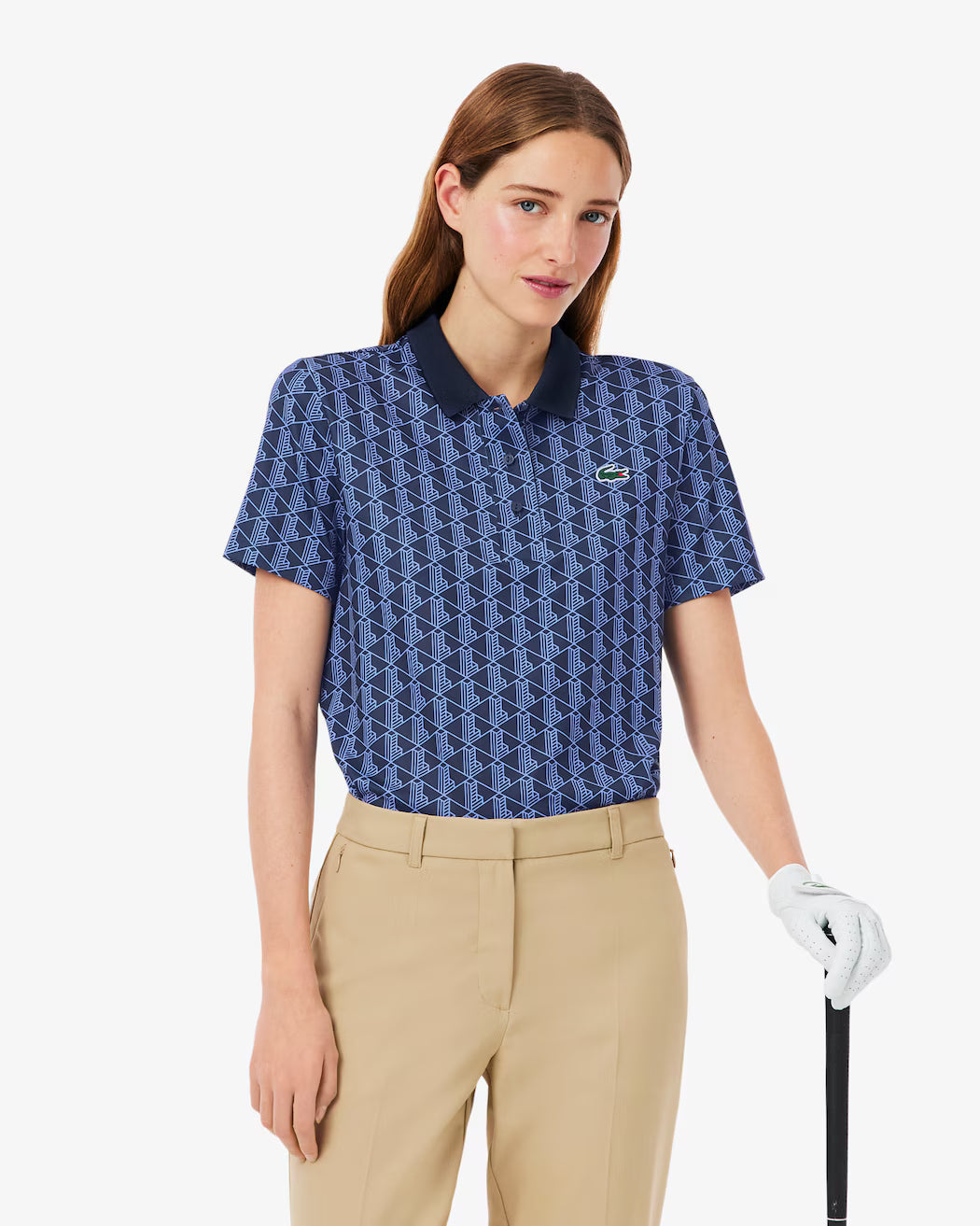 POLO DE MUJER LACOSTE AOP NAVY