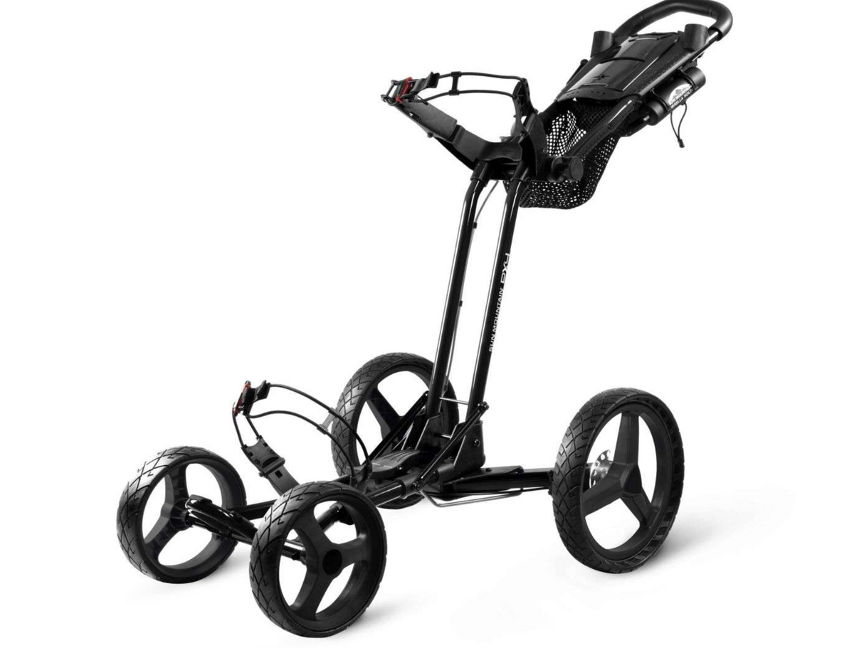 CARRO DE GOLF PATHFINDER PX4 – Plegable, con Soporte para Sombrilla y PortavaSsos