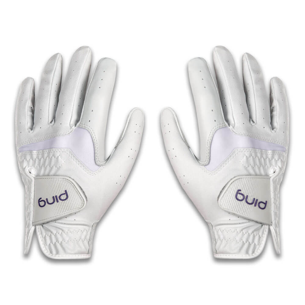 Guante Ping Sport 261 mujer blanco con púrpura