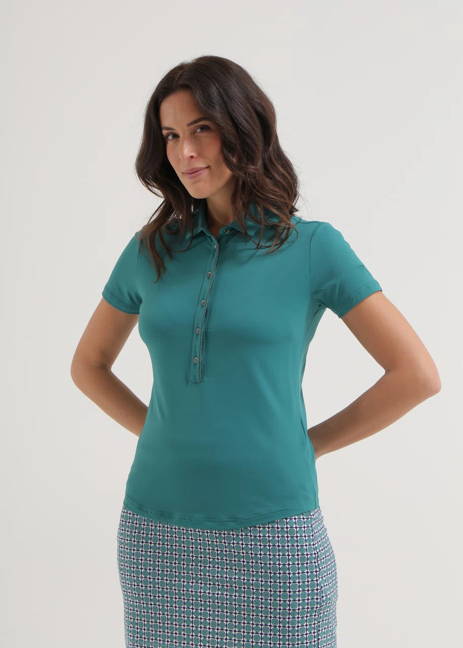 POLO DE MUJER CHERVO ANCHISE VERDE OSCURO