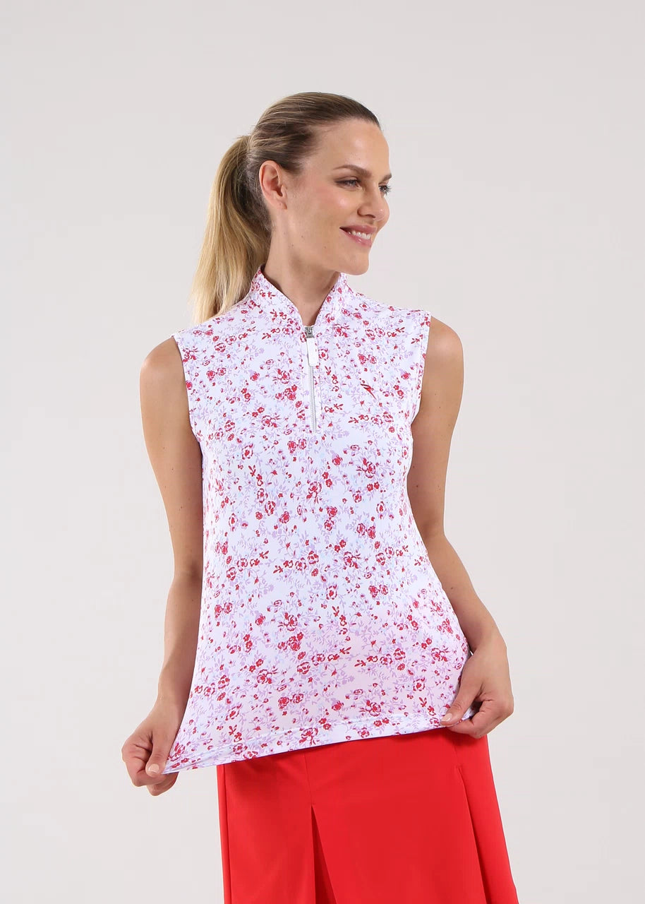 POLO DE MUJER CHERVO ANTIGUA ROJO / CELESTE
