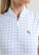 POLO DE MUJER CHERVO ANTIGUA BLANCO / CELESTE