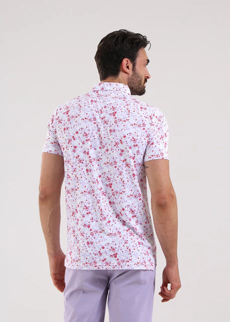 POLO CHERVO AGREE ROJO / CELESTE