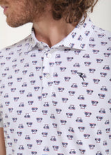 POLO CHERVO AGREE AZUL / ROJO