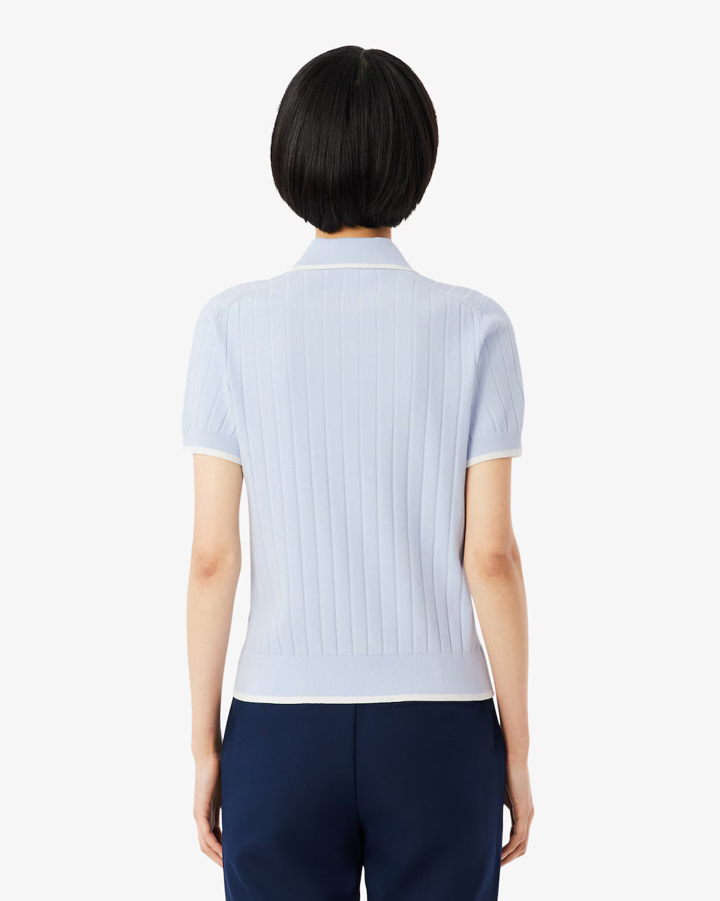 POLO DE MUJER LACOSTE LAYER CELESTE