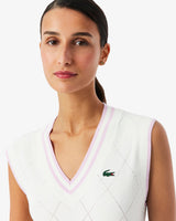 CHALECO DE MUJER LACOSTE NECK BLANCO / MALBA