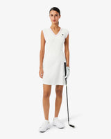 CHALECO DE MUJER LACOSTE NECK BLANCO / MALBA