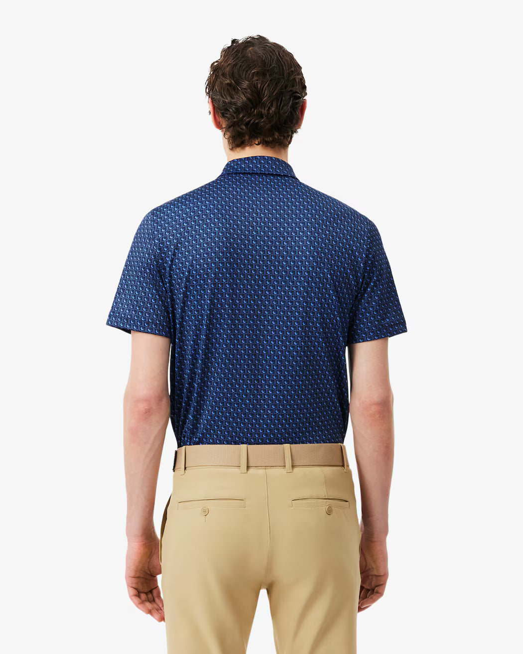 POLO LACOSTE PERFORMANCE PRINT NAVY / BLANCO