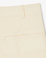 BERMUDA DE MUJER LACOSTE BOTTOMS AMARILLO / BLANCO