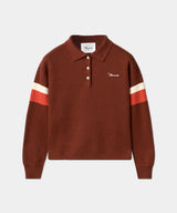 JERSEY MACADE LITE KNIT POLO SWEATER