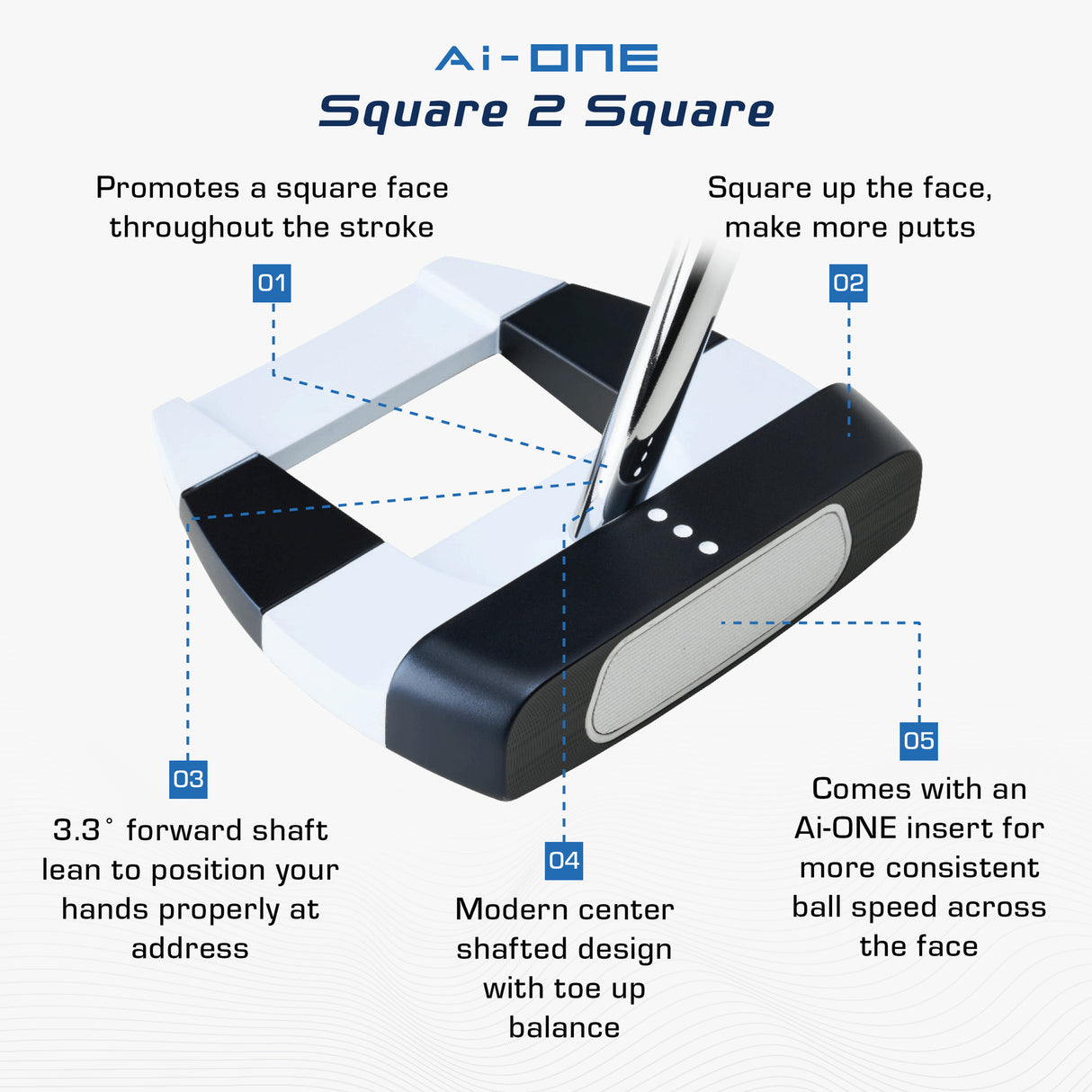 PUTT ODYSSEY AI ONE SQUARE 2 SQUARE DOUBLE WIDE