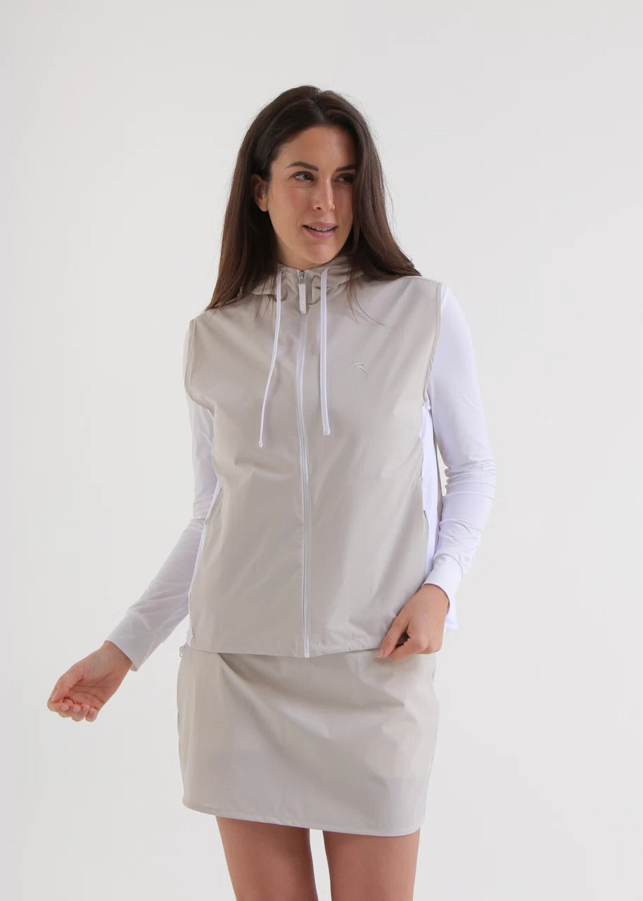 CHALECO DE MUJER CHERVO PLAISIR BEIGE