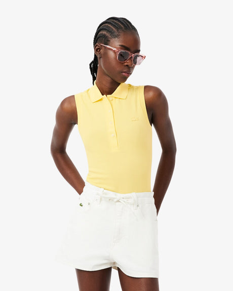 POLO DE MUJER LACOSTE CLASSIC PIQUE AMARILLO