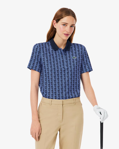 POLO DE MUJER LACOSTE AOP NAVY