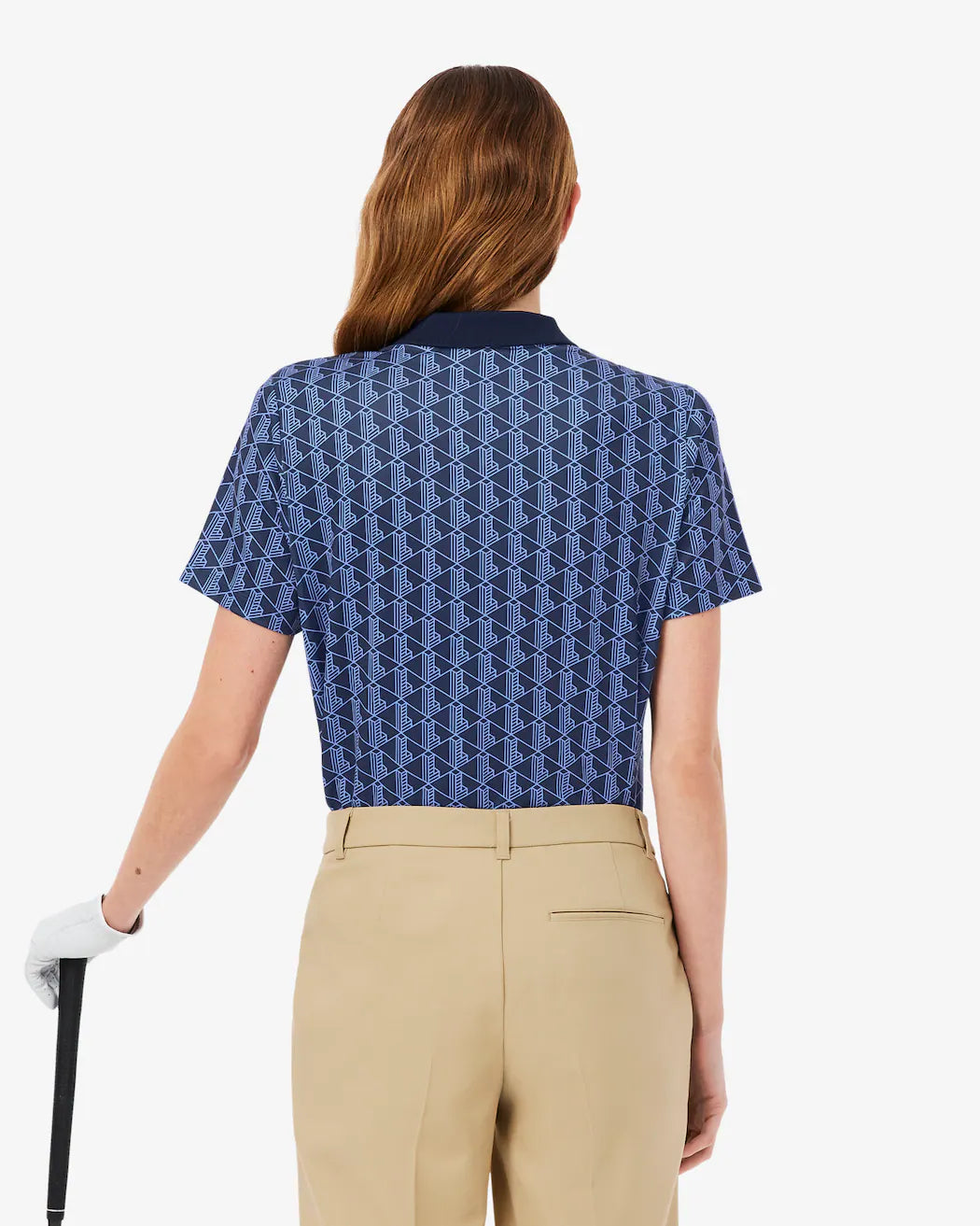 POLO DE MUJER LACOSTE AOP NAVY