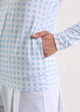 TROYER DE MUJER CHERVO TRISHA BLANCO / CELESTE