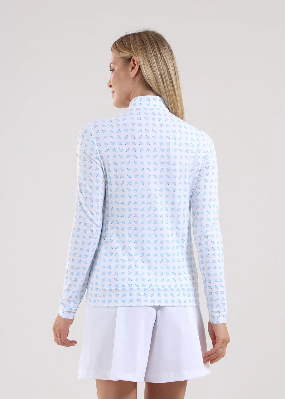 TROYER DE MUJER CHERVO TRISHA BLANCO / CELESTE