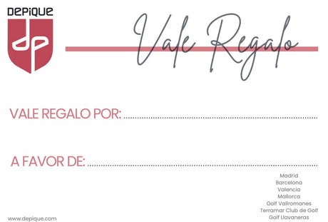 Tarjeta Regalo Depique — Vale Regalo para golf | Canjeable en web y tiendas
