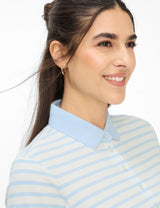POLO DE MUJER BRAX CLEO S CELESTE / BLANCO