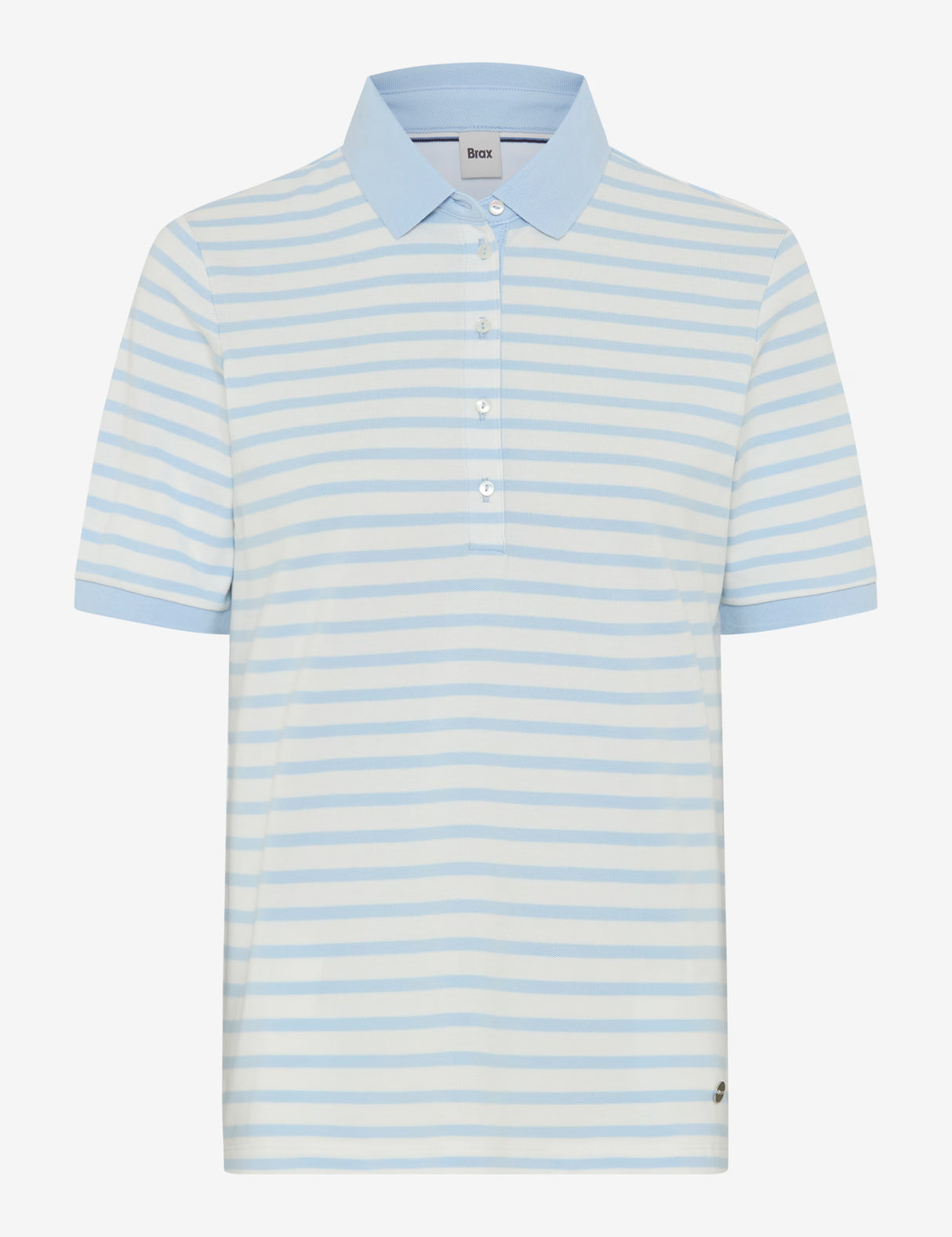 POLO DE MUJER BRAX CLEO S CELESTE / BLANCO