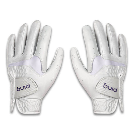 Guante Ping Sport 261 mujer blanco con púrpura