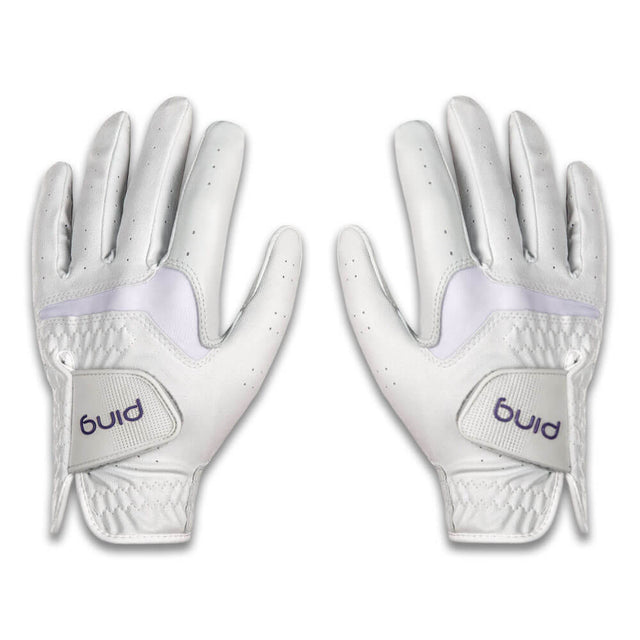 Guante Ping Sport 261 mujer blanco con púrpura